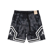 NBA Basketball Shorts – Black Tie-Dye Diamond Mesh Design