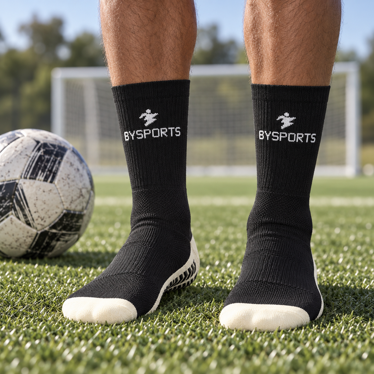 Imported Premium Grip Socks (Black & White)