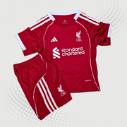 Liverpool 2025/26 Home  Kid's Jersey With Shorts