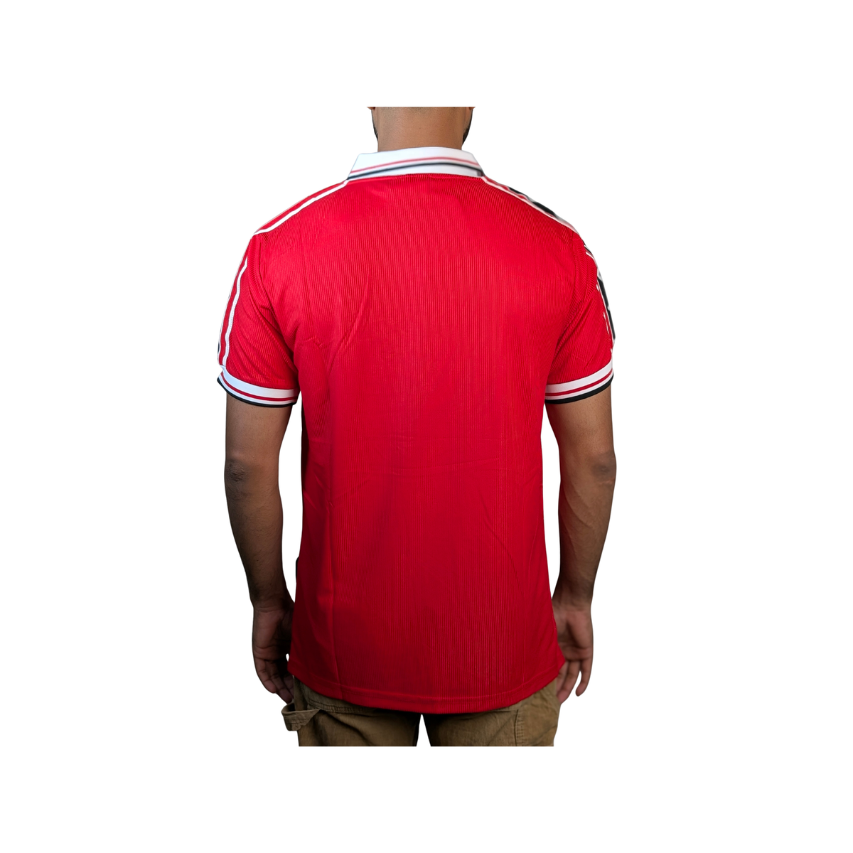 Manchester United 1998 Retro Jersey, full view from another angle | BYSPORTS