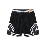 NBA Basketball Shorts – Black & Grey Diamond Mesh Design