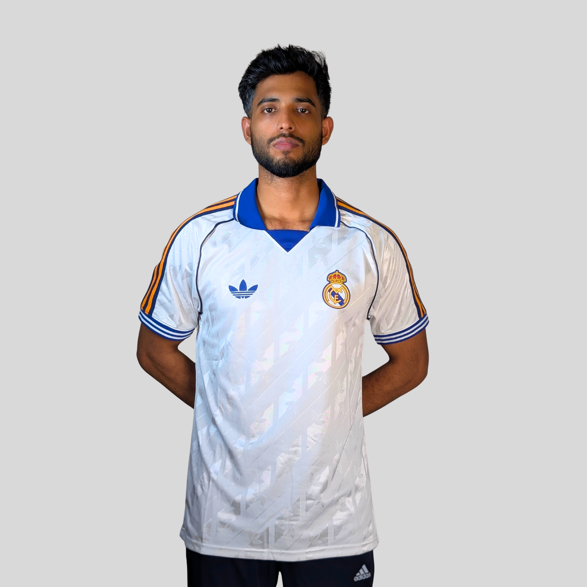 Real Madrid Lifestyle Jersey — Player Edition, worn by model 2 | BYSPORTS