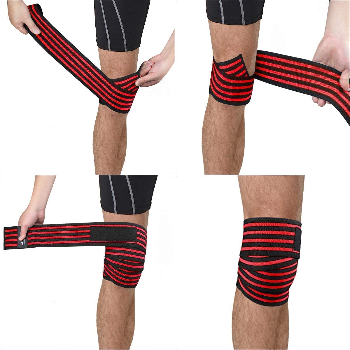 Adjustable Knee Support Brace with Compression Wrap (1pcs), in use 2 | BYSPORTS