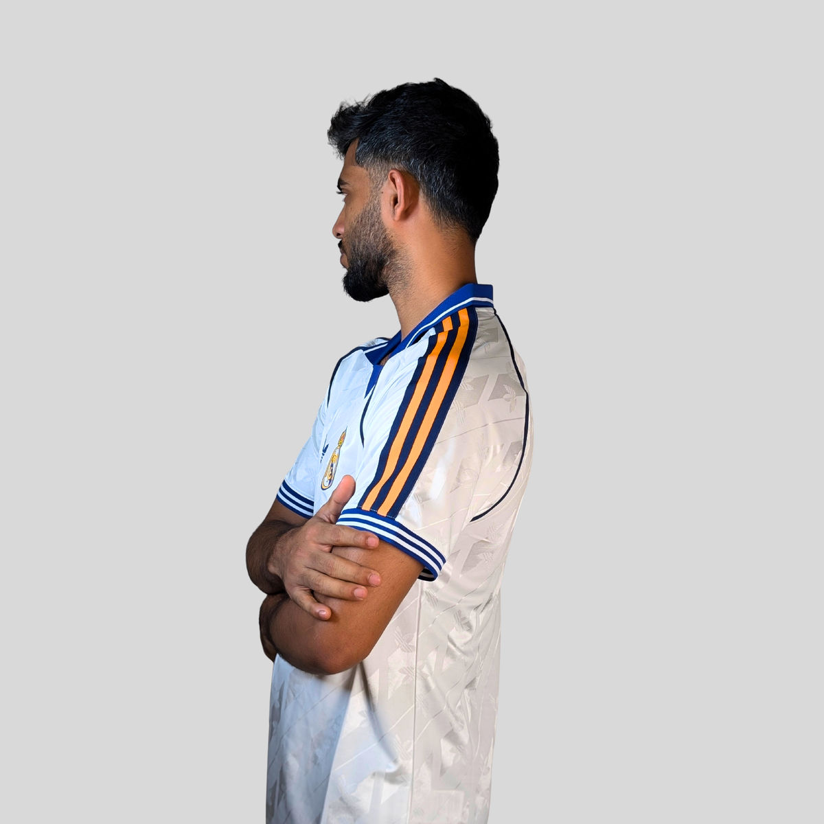 Real Madrid Lifestyle Jersey — Player Edition, worn by model 4 | BYSPORTS