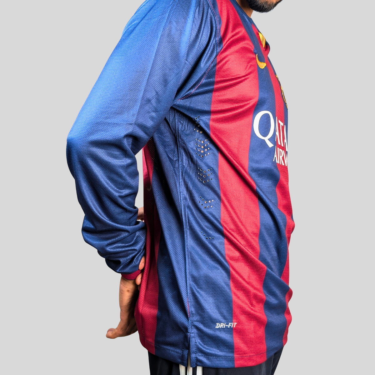 FC Barcelona 2014/15 Home Retro Jersey (Full Sleeve), close-up detail 2 | BYSPORTS