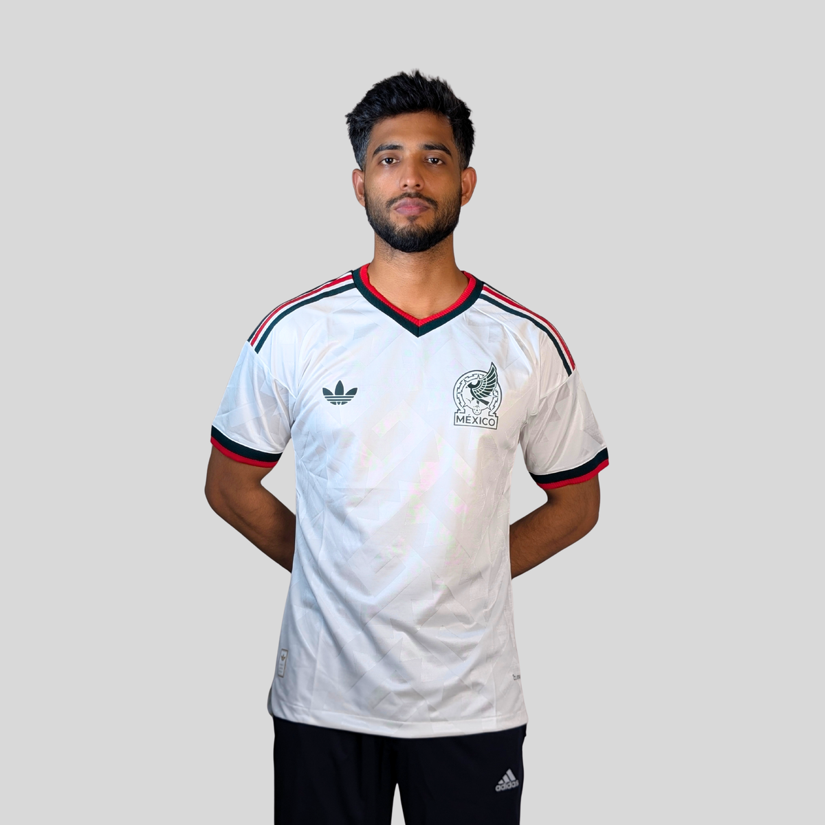 Mexico 2026 World Cup Away Jersey — Player Edition, worn by model | BYSPORTS