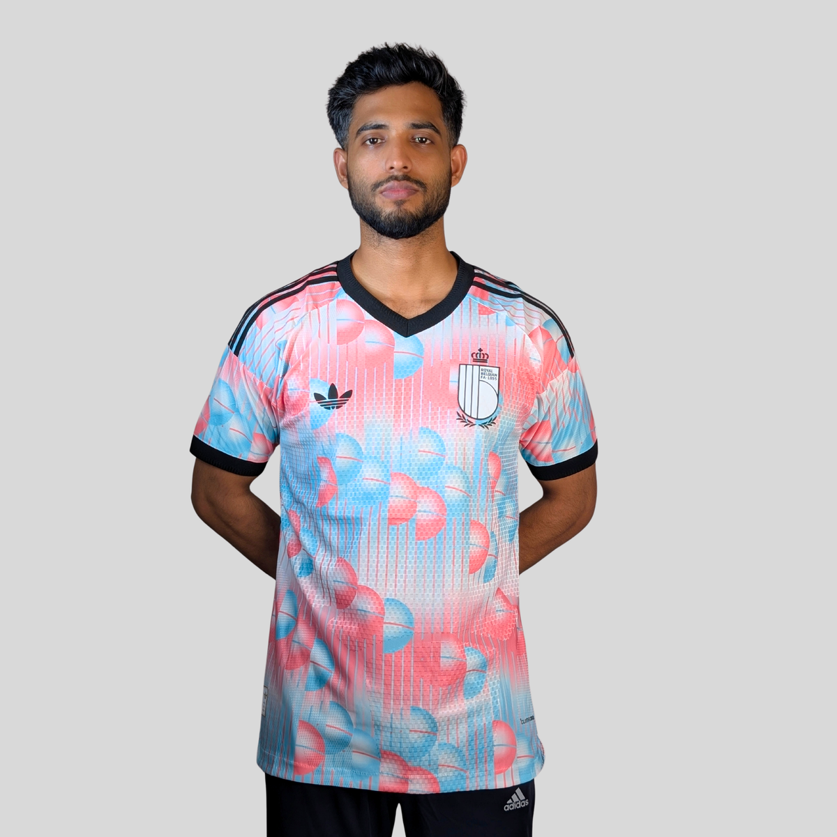 Belgium 2026 World Cup Away Jersey — Player Edition, worn by model | BYSPORTS