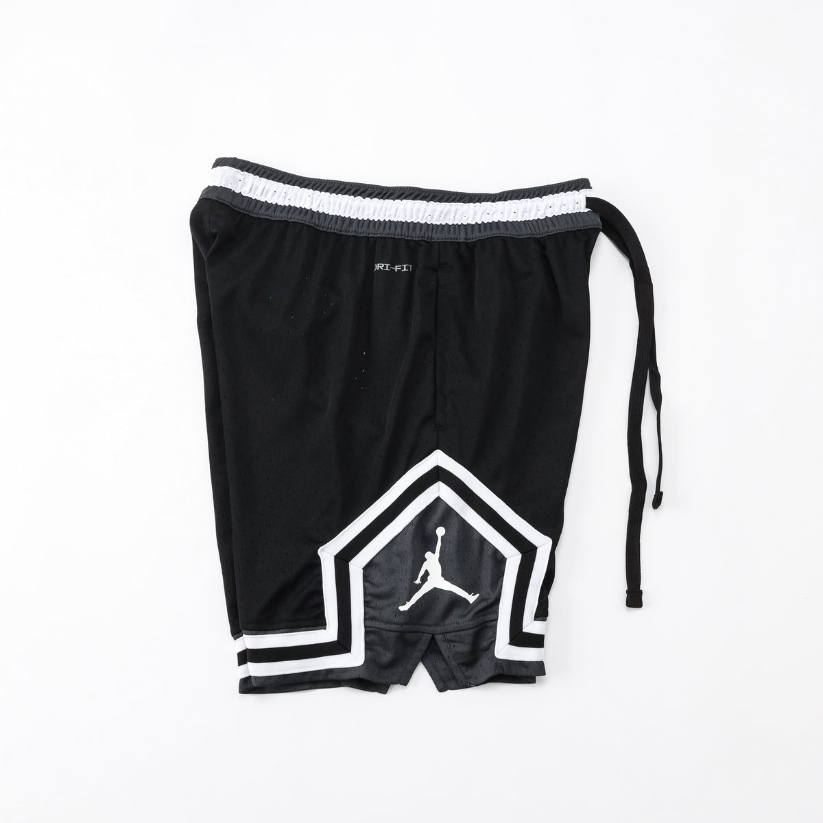 NBA Basketball Shorts – Black & Grey Diamond Mesh Design