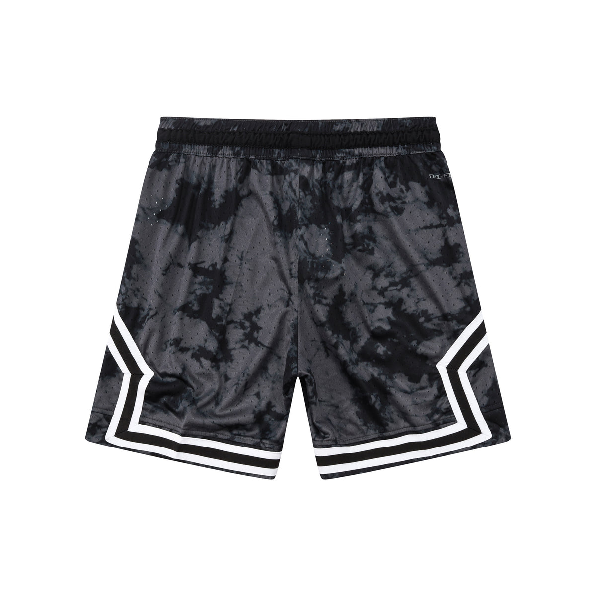 NBA Basketball Shorts – Black Tie-Dye Diamond Mesh Design