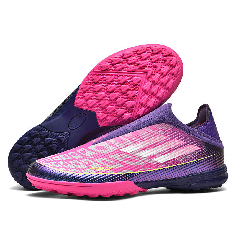 F50 Laceless TF Shoes Pink and Navy