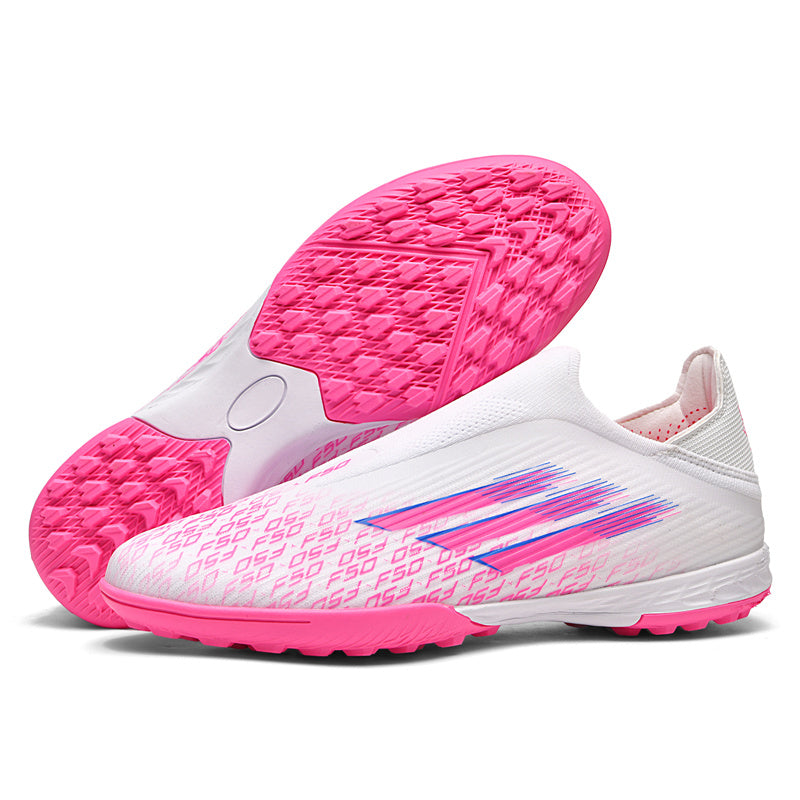 F50 Laceless TF Shoes White and Pink