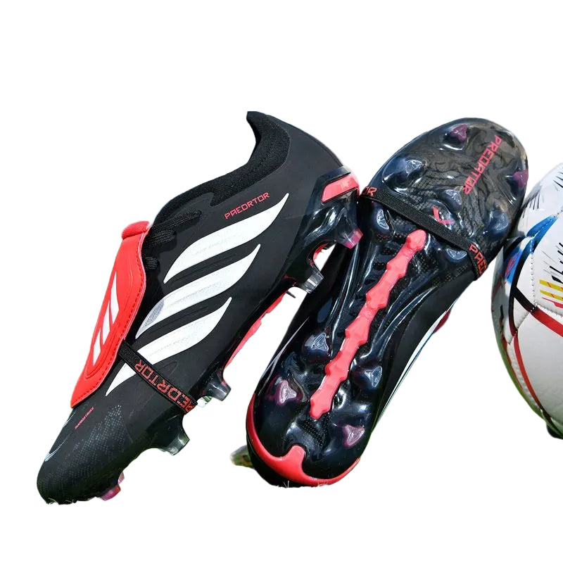 Predator Football Boots — Black & Red