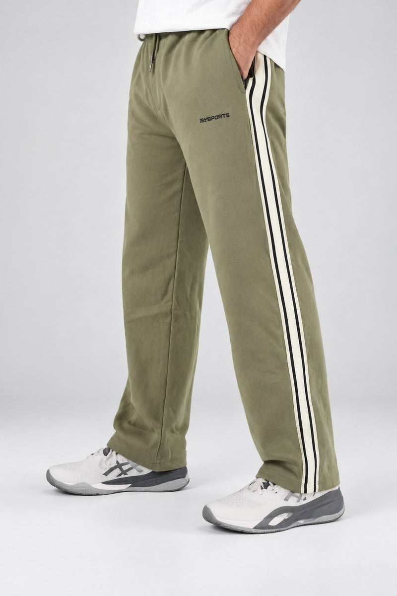 BYSPORTS Premium Side-Stripe Trouser For Men & Women – Olive