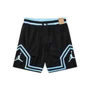 NBA Basketball Shorts – Black & Sky Blue Diamond Mesh Design