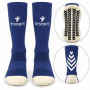 Imported Premium Grip Socks (Navy Blue & White)