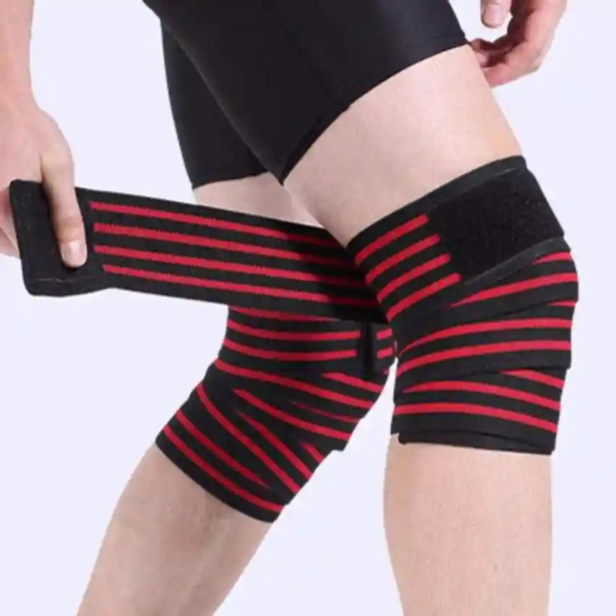 Adjustable Knee Support Brace with Compression Wrap (1pcs), in use 3 | BYSPORTS